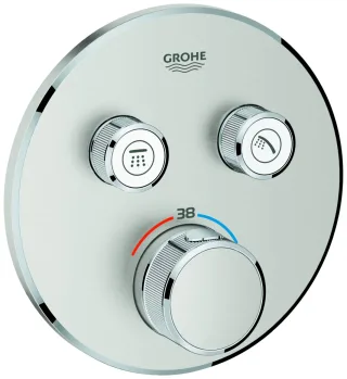 GROHE Thermostat Grohtherm SmartControl 29119 FMS rund 2 ASV supersteel, 29119DC0 29119DC0