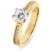 JETTE Silberring JETTE Damen-Damenring 925er Silber 19 Zirkonia, Zirkonia