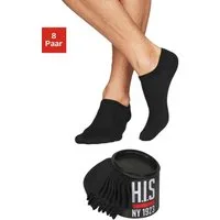 H.I.S Sneakersocken Basic Damen & Herren Unisex, für Business & Freizeit (Dose, 8-Paar, in der Geschenkdose) Ferse und Spitze verstärkt