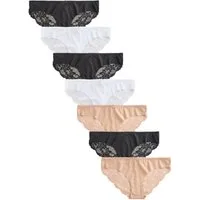 Next Brasilslip Nahtlose Slips mit Spitzeim 7er-Pack, Brazilian (7-St)