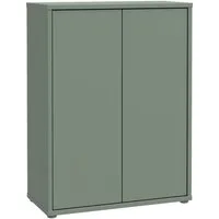 FORTE Schuhschrank Alice Springs, Schuhschrank, Platz für 15 Paar Schuhe, 2 Türen (B/H/T 74,5/99,1/34,9 cm) Stauraumschrank, Mehrzweckschrank, grifflose Front, Push to open