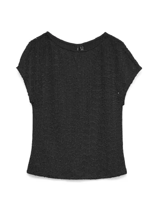 VERO MODA - VMNATJA CAPSLEEVE TOP JRS GA Black - Gr. - M