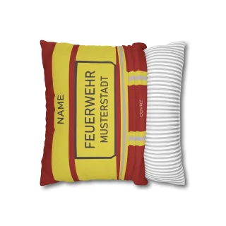 COVRZ Kissenbezug der Freiwilligen Feuerwehr – mit individuellem Text 14" × 14" Ohne