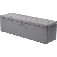 Flieks Polsterbank, Samt Bettbank Sitzbank mit Stauraum 138x41x42cm