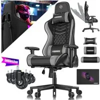 KESSER Gaming Chair, Ergonomisch Gamingstuhl 150kg belastbar Bürostuhl Lenden- & Kopfkissen
