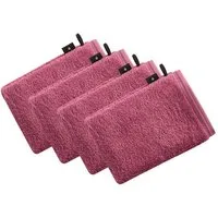 Vossen Waschhandschuh 4er Pack Waschhandschuh 22 x 16 cm Vegan Life, Frottier (Spar-Set, 4-St), Vegan