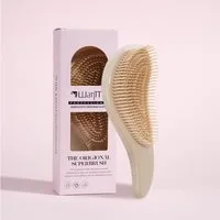 Montegoni Haarbürsten-Set Magic Entwirrbürste Beige Antistatik Paddle Haarbürste Nass Trocken, Einzelstück Paddle Bürste, Anti Statik, Air Cushion, flexible Borsten, langlebig