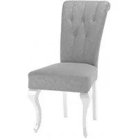 Deine Möbel 24 Esszimmerstuhl LUISE S61 Stuhl 2 4 6 8 10 12 Stühle PREMIUM zum Esszimmer - Set (Beige Hellgrau Grau Anthrazit Graphit), Stühle in Samt Velour Glamour-Still