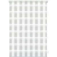Doppelrollo EASYFIX Duo Rollo Karo, GARDINIA, Lichtschutz, mit Bohren/ohne Bohren, freihängend, Klemm- oder Schraubmontage, segmentweise gewebter Stoff
