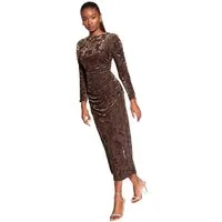 LIPSY Midikleid Lipsy Langärmeliges Samt-Midikleid (1-tlg)