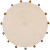 Atmosphera Créateur d'intérieur Kinderteppich Kinderteppich ARLEKIN mit Pompons, Ø 90 cm, Höhe: 10 mm