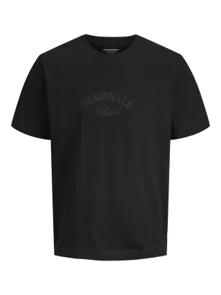 JACK&JONES - JORBLEECKER BRANDING TEE SS CN black - Gr. - L