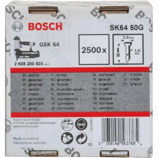 Bosch Senkkopf-Stift SK64 25G, 1,6 mm, 25 mm, verzinkt - 2608200505