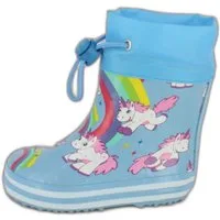 Beck Kleinkinder Gummistiefel Rainbow mit Warmfutter Gummistiefel (für warme Füße bei Nässe und Kälte) leichte flexible Sohle