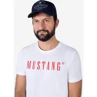 MUSTANG Baseball Cap "Taylor" (1-St) gerundeter Schirm, Größenverstellbar, Markenlogo vorne