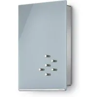 blomus Schlüsselkasten Glas Magnettafel -VELIO- 30 x 20 cm Hochformat, 7 gummierte Haken, inkl. 6 Magnete
