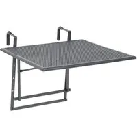 Greemotion Balkonhängetisch Balkontisch-Hängetisch Balkon-Geländertisch Tisch klappbar