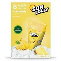 SUN LOLLY Süßigkeit, Sun Lolly Ananas Wassereis 8x60ml zum Selbsteinfrieren Packung 480ml