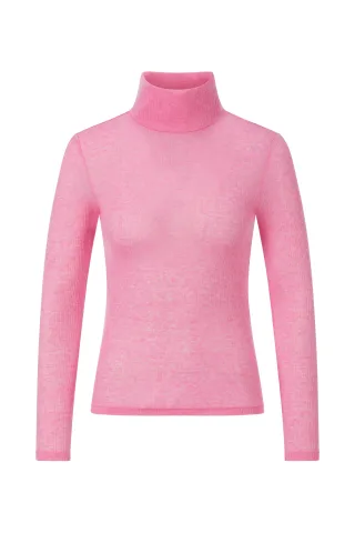 Rich & Royal - Rib Longsleeve Turtle pink radiance - Gr. - M