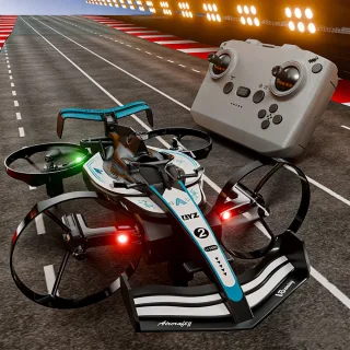 LYZRC L1 PRO 2-IN-1 Land Air Flying Racing Drift Car Altitude Hold Mode Tumbling Stunts 2.4G Remote Control Toys Kids Gi