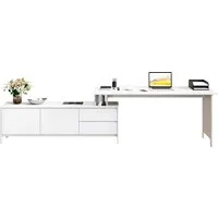 OTTO home Schreibtisch Luven, aus Massivholz, in 2 Breiten, variable Nutzung als Schreibtisch oder Eckschreibtisch