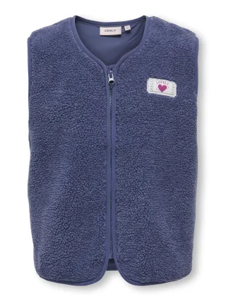 KIDS ONLY - KOGBABY LIFE TEDDY ZIP VEST FR PNT Blue Indigo - Gr. - 164
