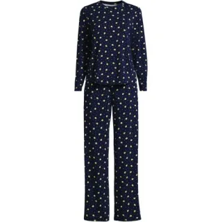 Pyjama-Set mit Cooling-Finish in Petite-Größe, Damen, size: petite, Blau, by Lands' End