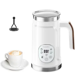 [EU Direct] BioloMix BMF102E Upgraded 5-in-1 LED Touch Screen Milk Frother for Lattes & Coffee Hot And Cold Foam Maker