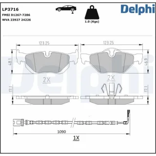 Delphi Bremsbel?ge hinten BMW X1