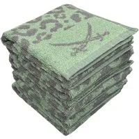 Sansibar Sylt Handtuch Set 6-teiliges Gästetuch Set LEO, hochwertige Handtücher edles Design, Baumwolle (Spar-Set, 6-St), 100% Baumwolle, langlebig, saugstark, leicht gezwirnt