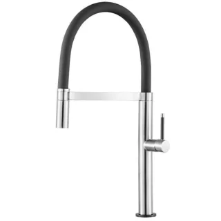 AqvaZone AqvaKitchen Spültischarmatur 083159770 Edelstahl gebürstet, mit Geschirrbrause