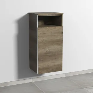 Sanipa 3way Mittelschrank mit 1 Tür und 1 offenem Fach, Eiche-Nebraska, BR13537 BR13537