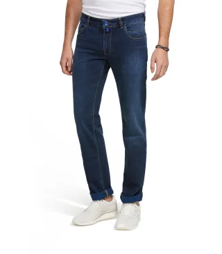 MEYER 5-Pocket-Jeans "M5 Slim" mit Rundbundverarbeitung