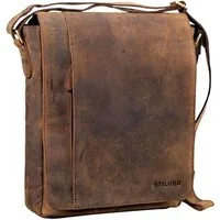 STILORD Schultertasche "Paul" Umhängetasche Herren Leder Hochformat