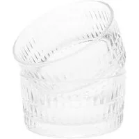 Pasabahce Dessertschale Rain 6er set aus Glas, quadratische Snackschalen, Dessertschale, (6-tlg)