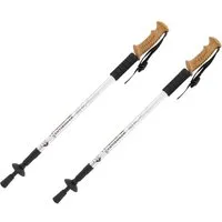 MidGard Nordic-Walking-Stöcke Wanderstöcke 65-135cm Teleskop Antischock Stöcke Korkgriff Dämpfung (2 St), Leicht, mit ergonomischen Korkgriffe