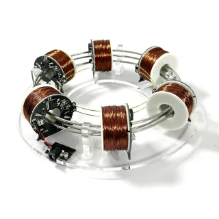 NIKOLATOY Electromagnetic Coil Accelerator 6 Coils DIY Creative Novel High-Tech Desktop Ornaments Science Discovery Phys