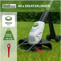 TRUTZHOLM Motorsensenmesser 40x Ersatzklingen für Rasentrimmer Rasenkantenschneider Nylonmesser (Set, 40-St)