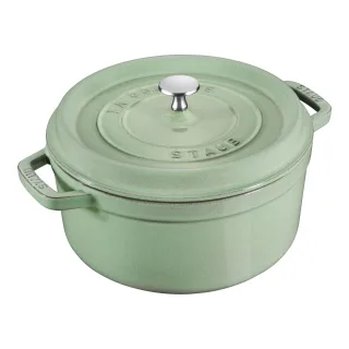 Staub La Cocotte Cocotte 26 cm, rund, Salbeigrün, Gusseisen