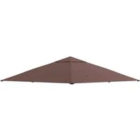Outsunny Pavillon-Ersatzdach Ersatzbezug Ersatzteile aus Polyester-Stoff, kaffee, 180 g/m², 298 x 298 cm (Ersatzdach, Pavillondach), 298x298 für Metall-Gartenpavillon