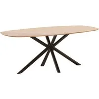 Home affaire Esstisch Vermont, aus massiver Eiche mit robustem Metallgestell