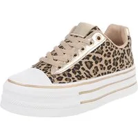Ital-Design Moderne Sneaker mit Plateau, trendiges Design und Komfort Sneaker (91409628) Flach Sneakers Low in Beige