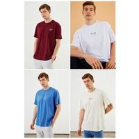COMEOR Oversize-Shirt Herren T-Shirt: Trendige Urban Streetwear für lässige Styles (4-tlg) mit individuellem Print