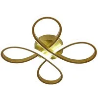 Riserva LED Dekolicht LED Deckenleuchte Gold 30W Blumenform 30cm Kaltweiß, LED wechselbar