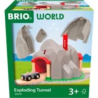 BRIO® Spielzeugeisenbahn-Tunnel BRIO® WORLD, Tunnel mit Sprengfunktion, (Set, 3-tlg)