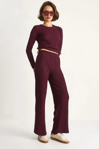 Fitted Zweiteiliges Koordinaten-Set mit Ausgestellten Hosen