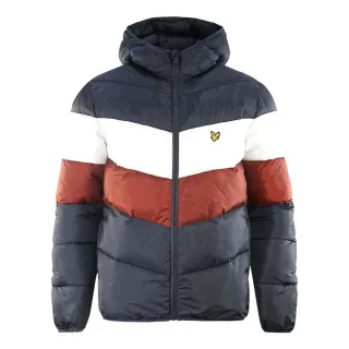 Lyle & Scott Colourblock Pufferjacke Marineblau