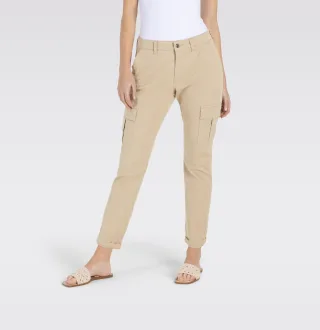 MAC - MAC JEANS - RICH CARGO, Authentic stretch gabardine braun - Gr. - 40/OL
