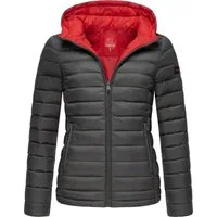 Marikoo Steppjacke Luci modische Damen Übergangsjacke mit großer Kapuze