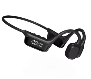 New Display Screen Bone Conduction Bluetooth 5.4 Earphone With 32GB Memory 360° Panoramic Sound High&Low Dual Diaphragm